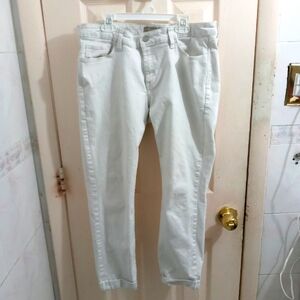 Banana Republic White Skinny Fit Rollup Jeans Size 30/10